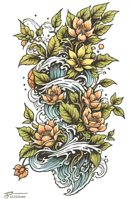 Plantes Falling Into Water