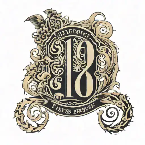 The Number 1999 Dark Ornamental Font And Sinister Background