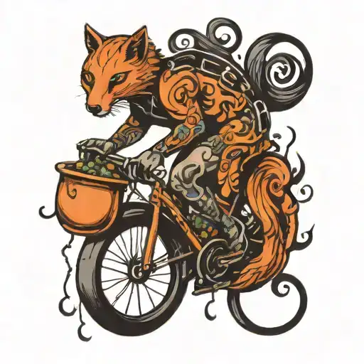 A Semicolon Riding Bicycle