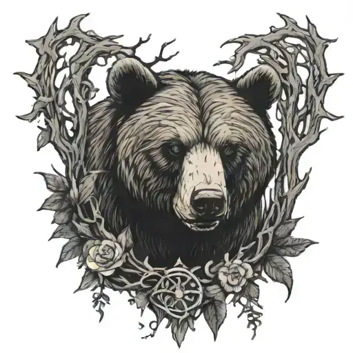 Thorn Branch Bear Forest Cross