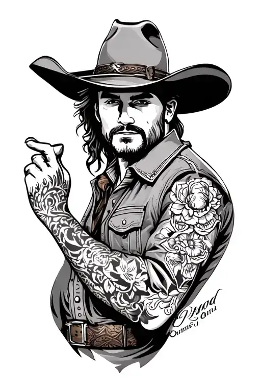 Western Cowboy Theme Full Sleeve