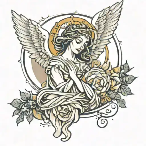 Vrign Mary With A Falling Angel