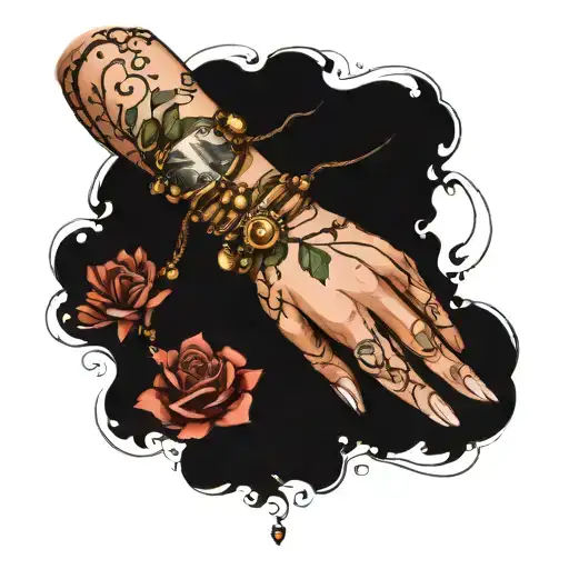 Hands With A Rosary Wrapped