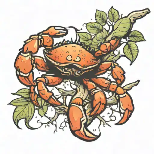 Crab Climbing A Tree