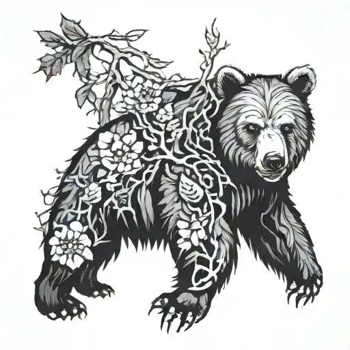 Thorn Branch Forest Bear Cross