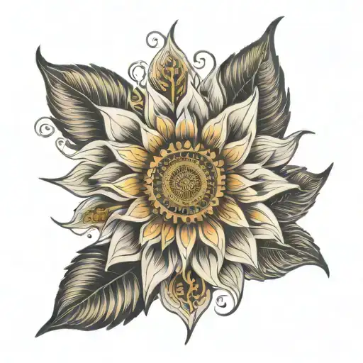Bohemian Sunflower Mandala