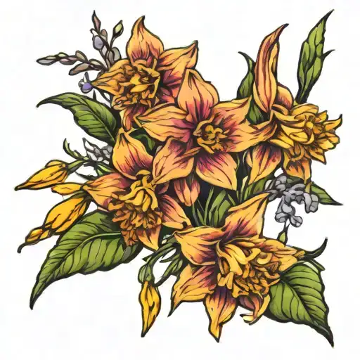 Daffodil Sunflower Fireweed Willowtree