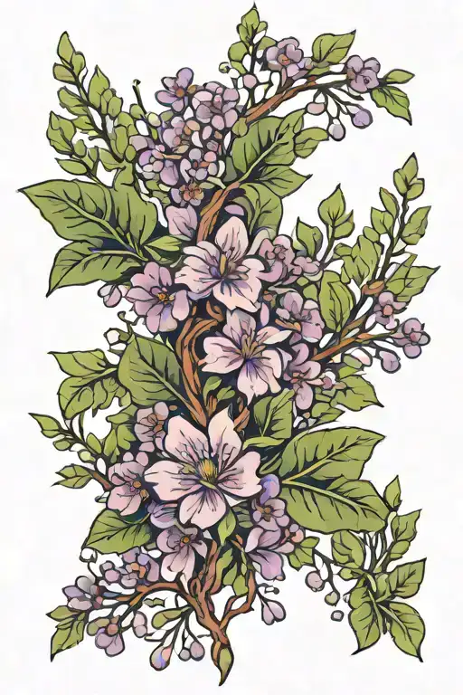 Juniper And Arrow Surrounded By Violets