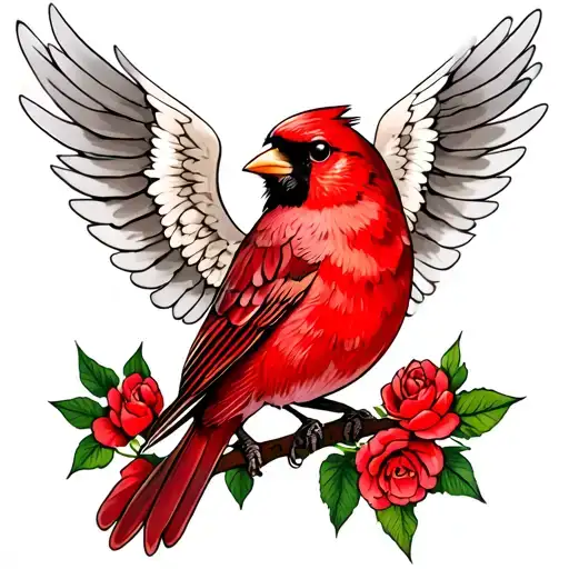 Angelic Red Finch Bird