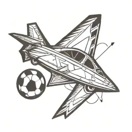 Paper Airplane And Soccer Ball