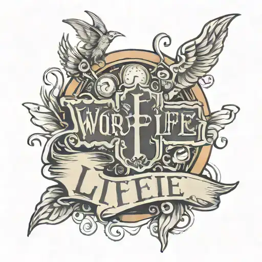 Word Life Scattered With Vital Signs