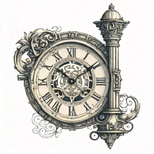 Clock With Name Michel Written Inside Roman Coloseum