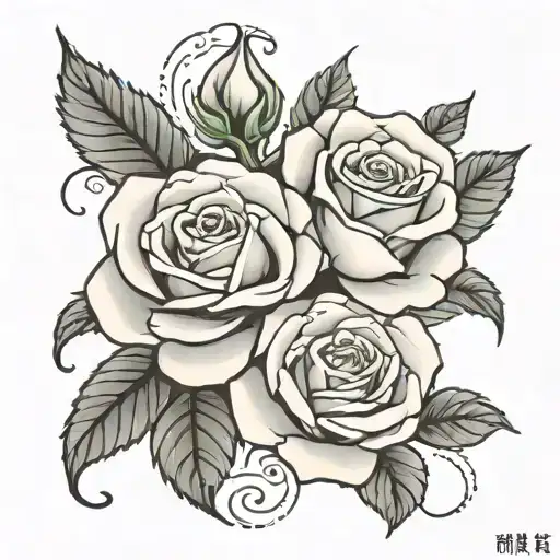Black Rose And White Rose Ying Yan Type And In