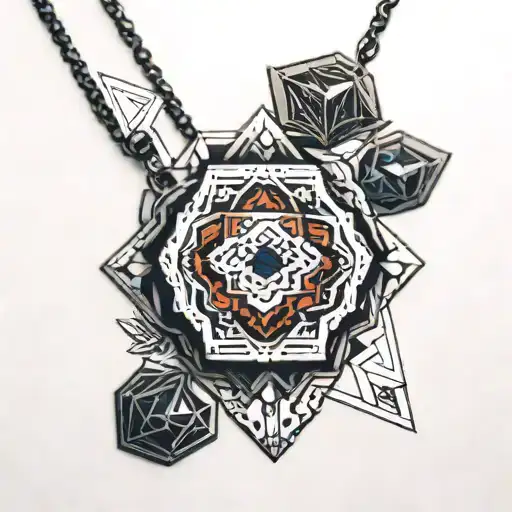 A Geometric Line Necklace