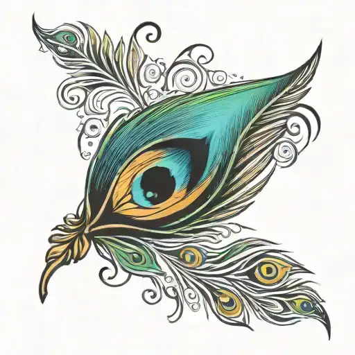 Lord Krishna Peacock Feather