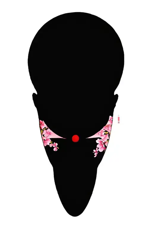 Japaness Samuri Leaning Aginsit A Cherry Blossom Tree