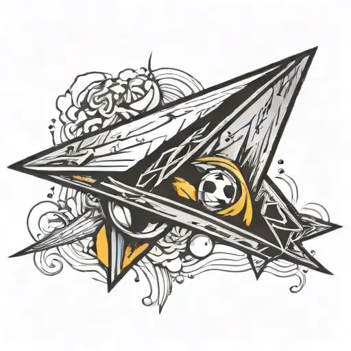 A Paper Airplane Flipping A Ball