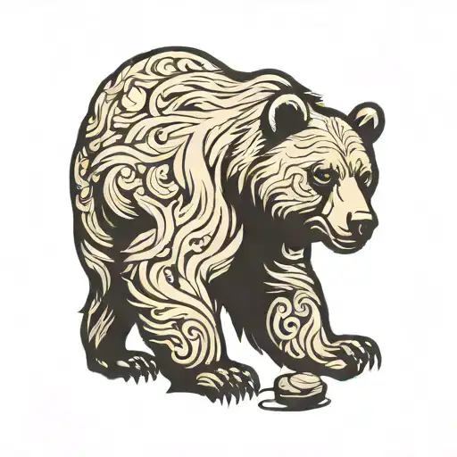 Bear Silhouette Side View