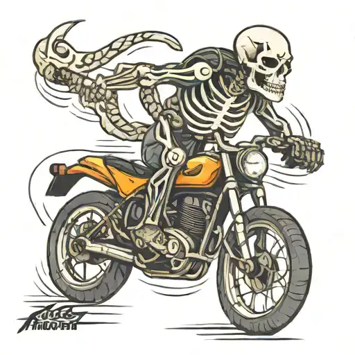 Skeleton On Dirtbike