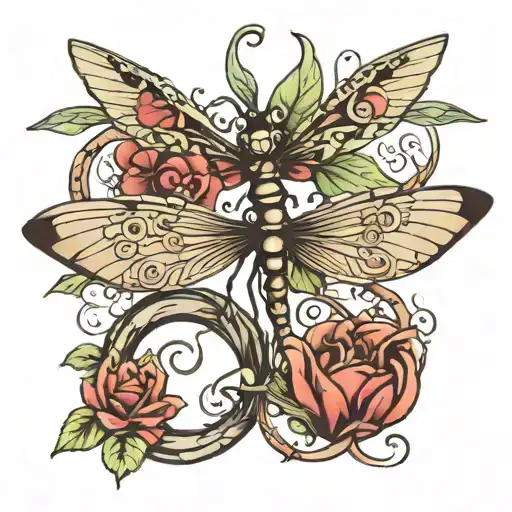 Infinity And Broken Heart And Dragonfly