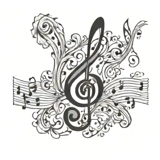 Treble Clef Music Notes Pattern