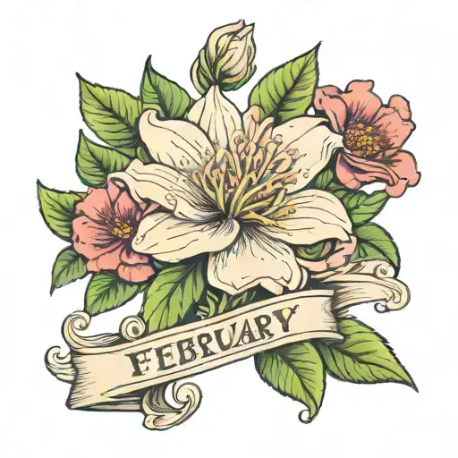 February Birth Flower With Name