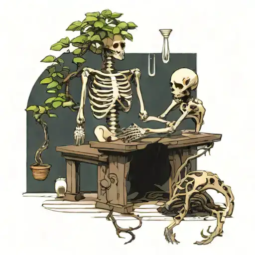 Skeleton Trimming Bonsai Tree
