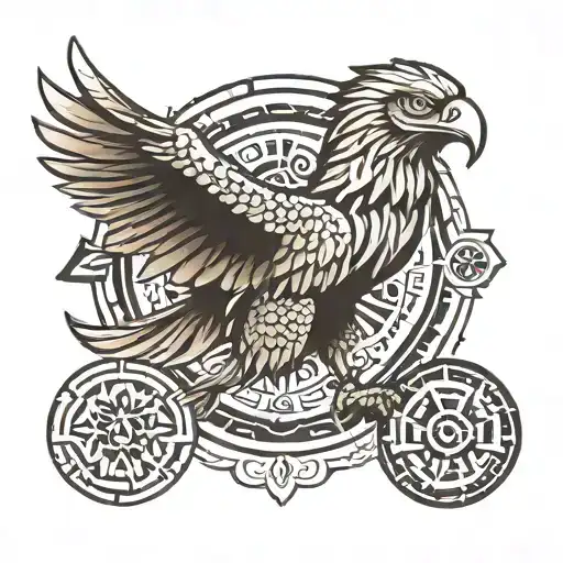 Mexican Eagle Aztec Calendar