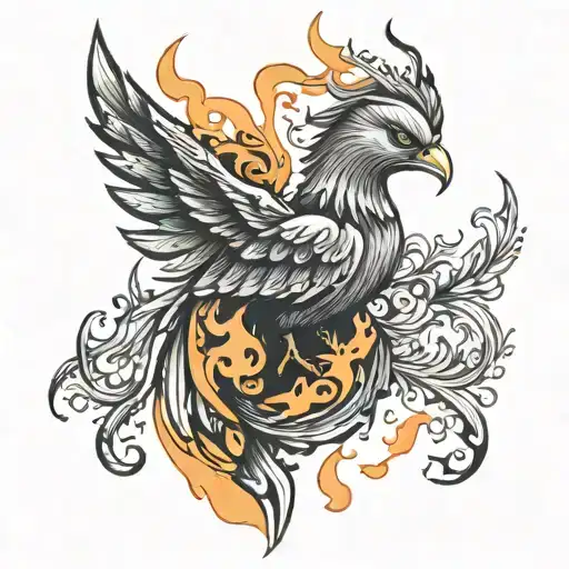 Phoenix With Flame Plumage