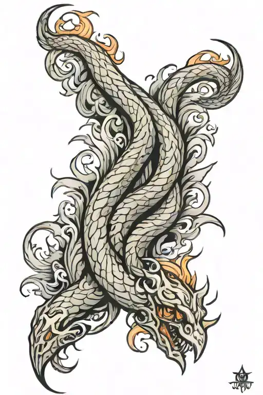 Fire Flames Into A Viper Left Arm Sleeve