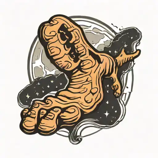 Big Foot Print On The Moon