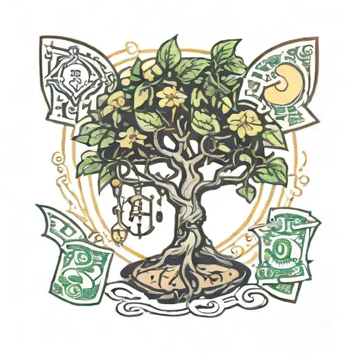 Gratufel And Money Tree Growing