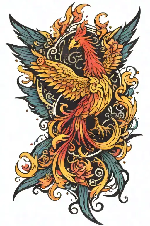 Phoenix With Color Details