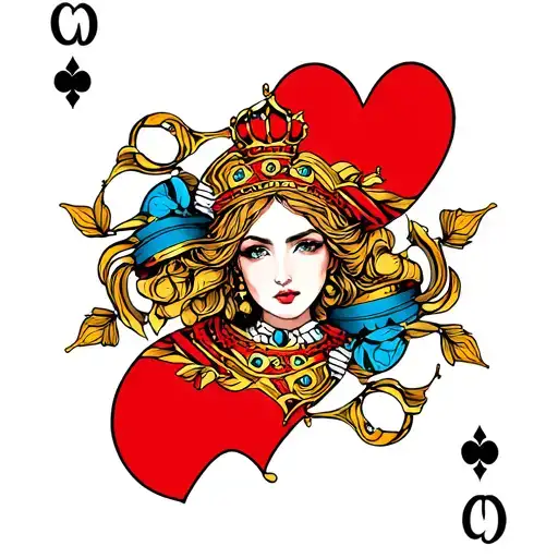 Queen Of Heart Card