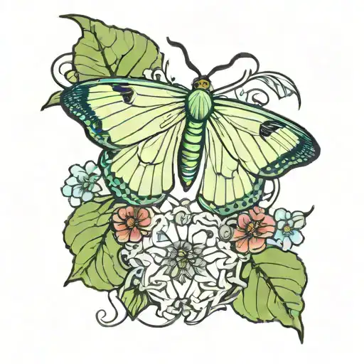 Hemlock Reishi And Luna Moth