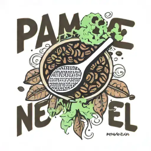 Coffee Beans Forming A Padel Tennis Racket With Steam Rising In The Background With The Text Vamos