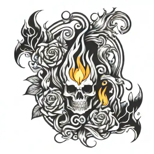 Black And Drawing Fire