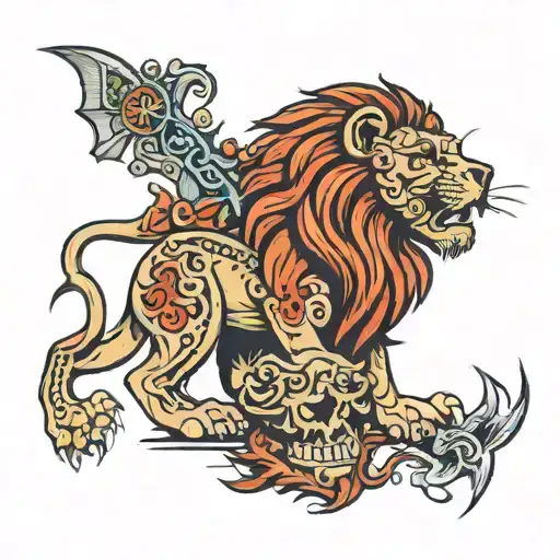 Bulgarian Lion And Skull