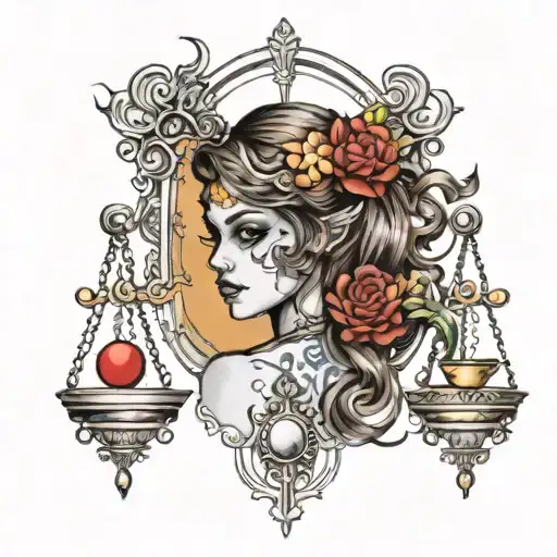 Draw Me A Really Cool Female Libra Tattoo Design
