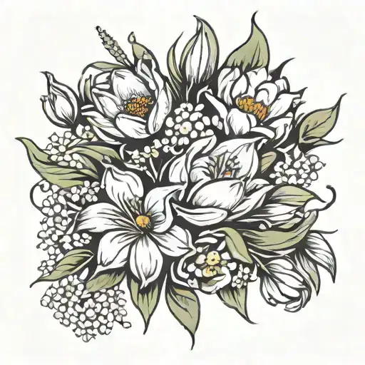 Tulip And Daisy Bouquet