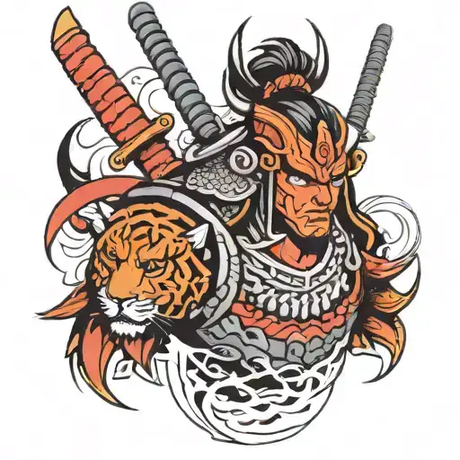 Samurai Tribal Tattoo Tauro