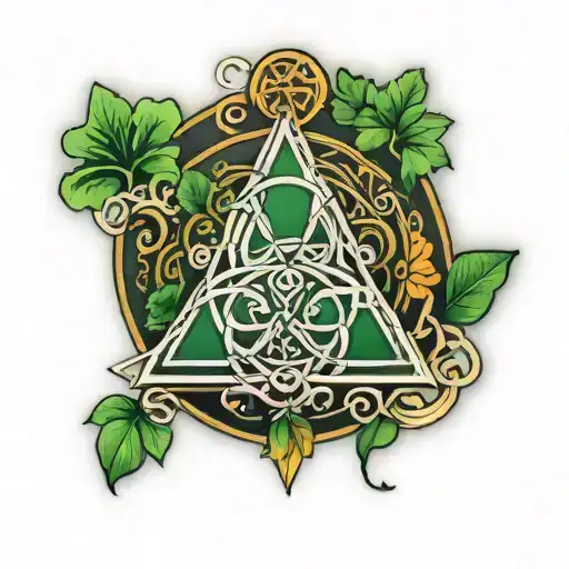 Irish Trinity With Tree