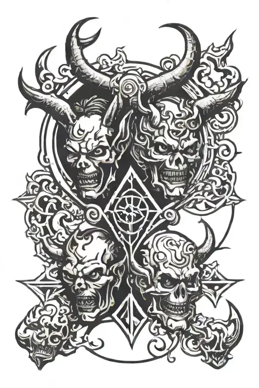 Devil Plus God Symbol