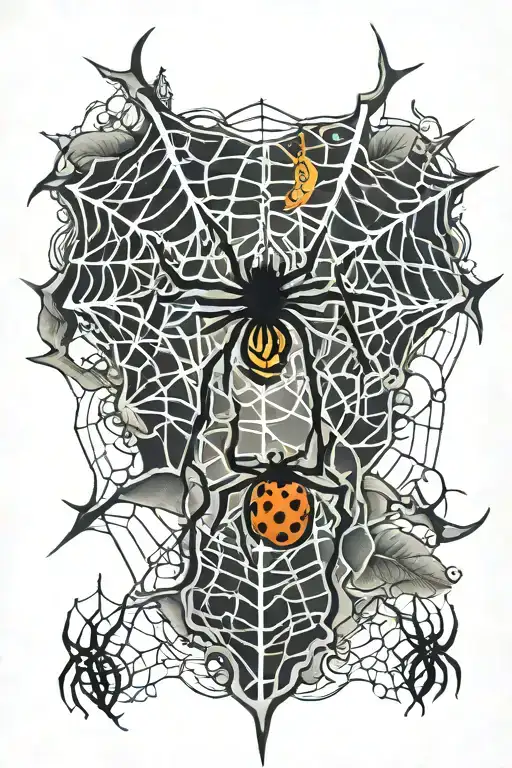 Spiderweb And Spider