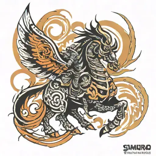 Samurai Tribal Tattoo Tauro Fenix