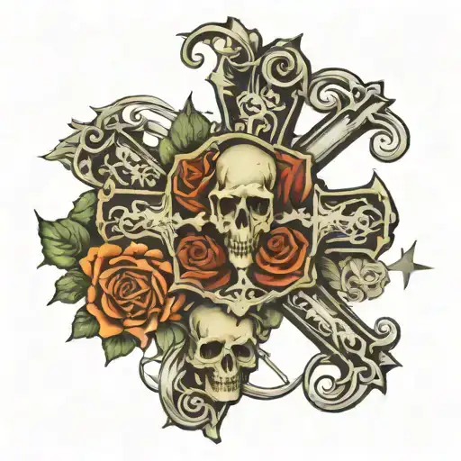 Omnia Causa Fiunt Word With Cross