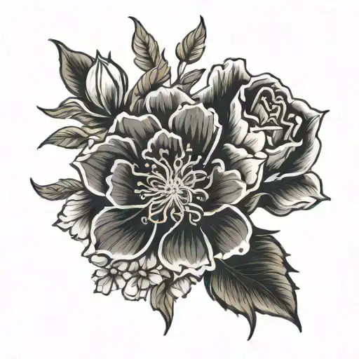 April July August October Birth Flower Bouquet