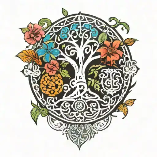 Maori With Tree Of Life