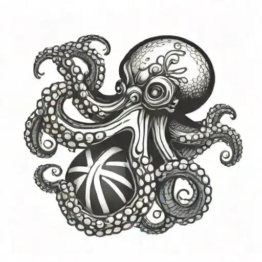 Octopus Holding Volleyball