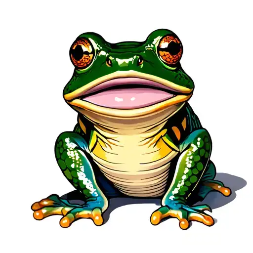 Frog Old Samourai Cover With Japanese